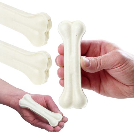 Golosina masticable para perros con forma de hueso prensado Woof&Miau, 12,5 cm, 2 unidades.