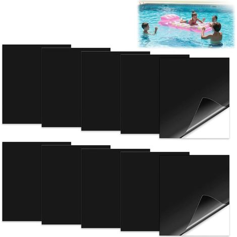 10 Pièces Rustine Matelas Gonflable en TPU, Patch de Réparation Auto-Adhésif Imperméable pour Piscine, Bouée, Spa et Bateau Pneumatique (1/5)