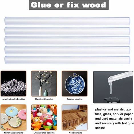100 Stück Heißklebesticks, 7 mm x 150 mm, starker Heißkleber, Mini-Bastelklebesticks aus Gusseisen für 20-W- und 30-W-Heißklebepistolen, DIY, Hobbybasteln und andere Projekte.