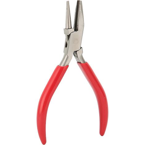 Pince à bijoux à fente en acier à haute teneur en carbone avec poignée en caoutchouc, pince à cintrer le fil pour la fabrication de bijoux DIY (1/5)