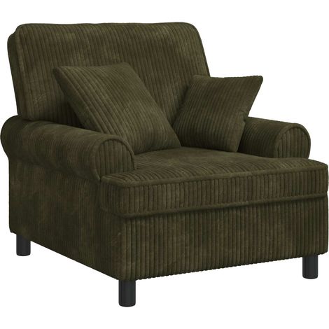 Sillón XL con cojines Verde Tejido de 1,5 líneas vidaXL (1/5)