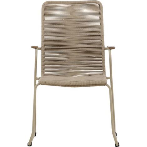 Bois chaise de jardin beige. (1/5)