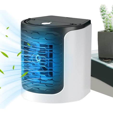 Enfriador de aire portátil para habitación, ventiladores personales: enfriador de aire con depósito de agua y modo nocturno para dormitorio. (1/5)