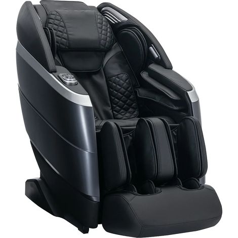 Fauteuil massant en simili - Commande vocale - Système zéro gravité - Noir - ULAP