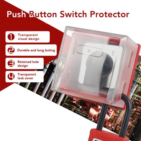 Protecteur de Bouton-Poussoir Transparent Résistant aux Intempéries pour Industries (1/5)