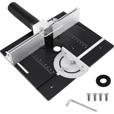 Table DéFonceuse Plaque Aluminium, Table Fraisage Insert Avec Support De Torsion Coudé, DéFonceuse Plaque, Defonceuse A Bois Accessoire Pour Fraisage Rainurage Finition