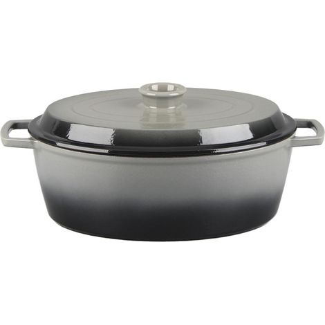 LAGUIOLE CUISSON - Cocotte en fonte ovale 33cm - "Masseiron Ardoise" (1/5)
