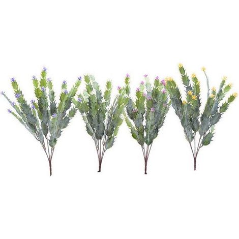 Pianta artificiale di fiori mediterranei per decorazione ambienti h 40 cm