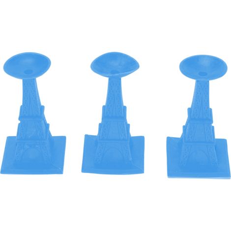 Support de porte lave-linge 3 pièces, ventouse caoutchouc souple bleu, maintien aération anti-odeurs, fixation universelle facile (1/5)