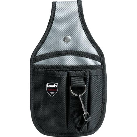 sacoche pour ceinture à outils en nylon avec 2 grands et 3 petits compartiments, boucle pour marteau et boucle avec mousqueton