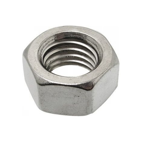 ecrou Hexagonal DIN 934 Classe 8 Acier Zingue Blanc M6 - Pas 1 mm - Assemblage Metallique et Charpente
