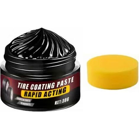 Pâte d'entretien pour pneus - Crème d'entretien automobile à action rapide pour pneus et jantes, ravive la couleur du caoutchouc, idéale pour voitures, camions et motos (1 pièce) (1/5)