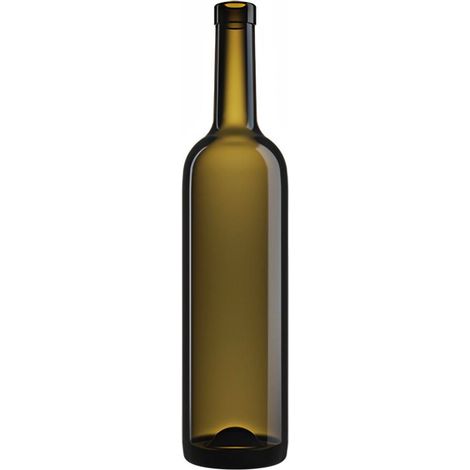 Bottiglia in vetro per vino "Bordolese Leggera" con imboccatura a tappo di sughero 750 mL -Confezione da 20 pezzi (1/3)