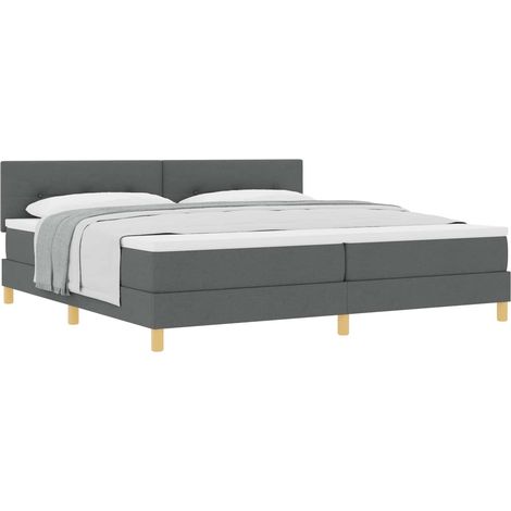 Maison Exclusive - Boxspringbett mit Kissen Dunkelgrau 200 x 200 (1/5)