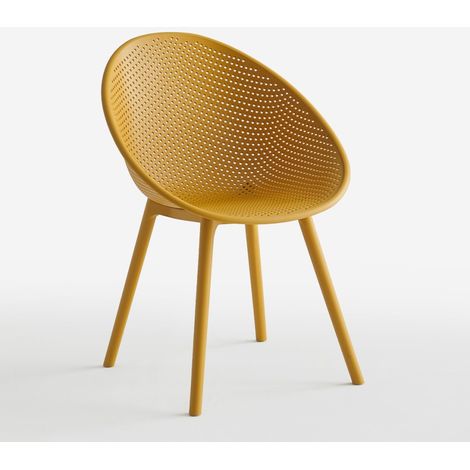 Sedia moderna per cucina sala da pranzo bar esterno giardino Arielle - Giallo