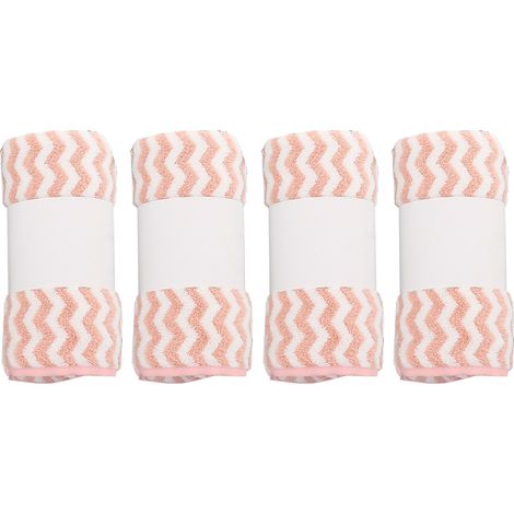 Serviette En Coton - Absorption Eau Élevée - Douceur Hypoallergénique - Usage Salle De Bain Et Visage - Lot De 4 Pièces (1/5)