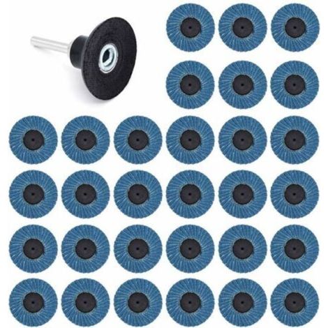31 Pcs 2 Pouces 50mm Disques Abrasifs Disques à Lamelles 40 Grit 60 Grit 80 Grit (1/5)