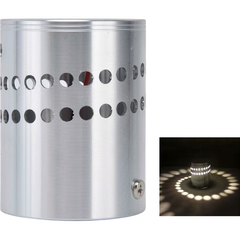 Applique murale LED moderne et créative en aluminium à spirale, 3 W, à fixer en surface, idéale pour le salon, l'entrée, la table de chevet ou un bar. Lampe décorative à spirale multi-orifices, lumièr (1/5)