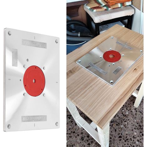 Machine à graver le bois, outil de rainurage à plaque inversée, perceuse à trous pour menuisier, machine à rogner, plaque inversée 30 cm (1/5)