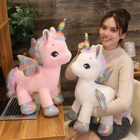 Hochwertiges Regenbogen-Traum-Einhorn-Plüschtier - 40/60/80 cm Weiß [NX] (1/5)