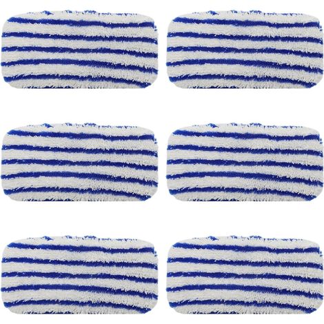Paquete de 6 paños de microfibra lavables, compatibles con Rowenta Clean & Steam, para diversos tipos de suelo. (1/5)