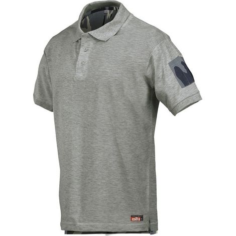 POLO M/MANICA CORTA COTONE GRIGIO - M