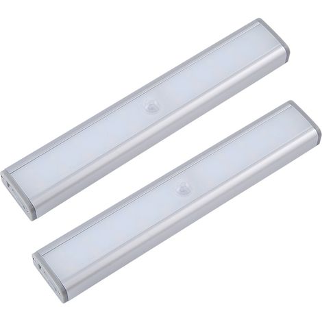 Set mit 2 wiederaufladbaren LED-Bewegungsmeldern mit Anwesenheitserkennung, für den Innenbereich, z. B. Kleiderschrank/Garderobe/Flur/Treppenhaus/Lagerhalle (1/5)