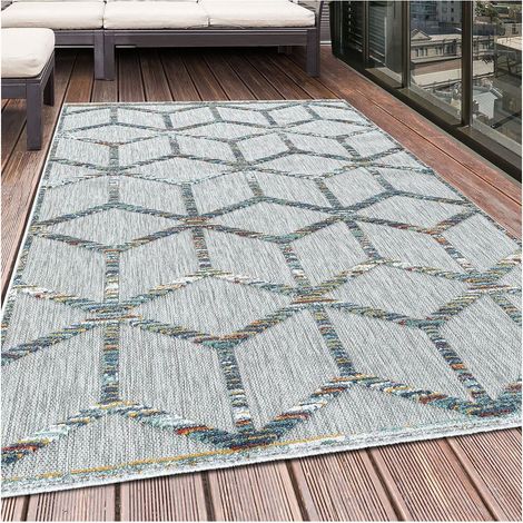 Tapis intérieur et extérieur géométrique design Aura Multi 140x200 (1/5)