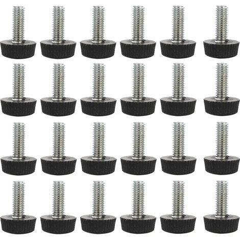24pcs Pieds de Meubles Réglables Nivellement Patin Base Jambe Pied de Table Chaise Ajustables Protection Sol Patin de meubles M8 x 20 x 20 mm H187 (1/5)