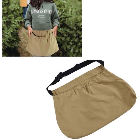 Pflückbeutel, Garten-/Obstbeutel, Obstpflückbeutel, Werkzeugtasche für die Hüfte, Aufbewahrungsbeutel für Wildbeeren, khakifarben (1/5)