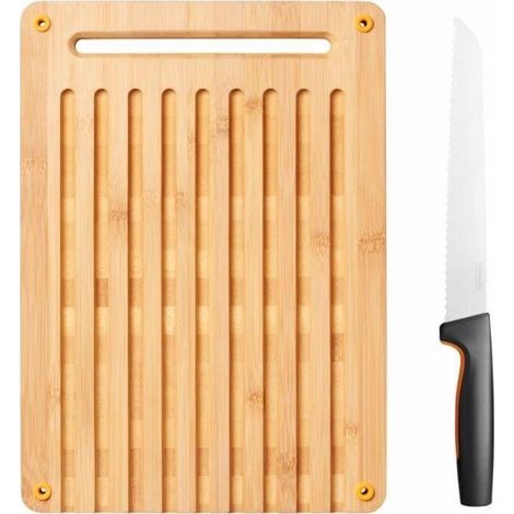 SET DE CUCHILLO PARA PAN + TABLA DE CORTAR FISKARS FORMA FUNCIONAL (1/2)