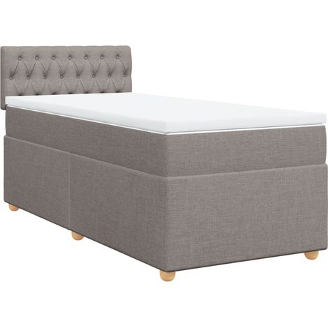 Maison Exclusive - Giroletto a Molle con Materasso Tortora 90x200 cm inTessuto (1/5)