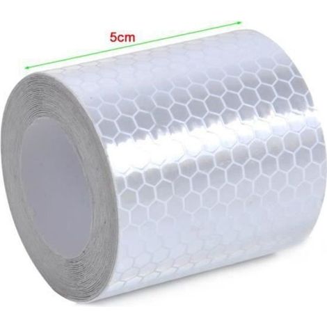 3M Sécurité Ruban adhésif réfléchissant Adhésif autocollant Voiture autocollante Roll Film (couleur: Blanc) b02984 (1/4)