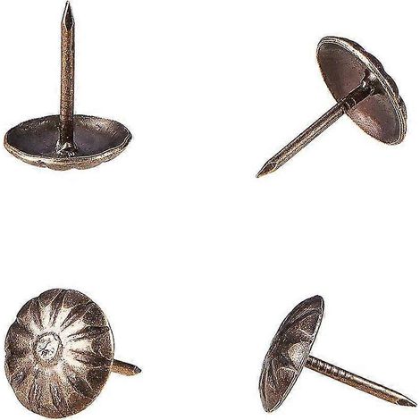 200 clous décoratifs pour meubles, punaises à tête florale style vintage, laiton antique