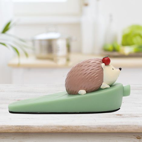 Butée de porte mignonne en forme d'animal, coupe-vent et antidérapante, hérisson décoratif et amusant. (1/5)