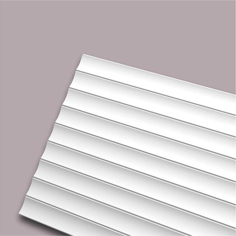 3d revestimiento mural NMC MEZZALUNA S 2600 WALLSTYL Noel Marquet Panel de pared Panel acustico Elemento decorativo Moldura para pared Perfil de estuco Moldura decorativa diseño moderno blanco 2,6 m