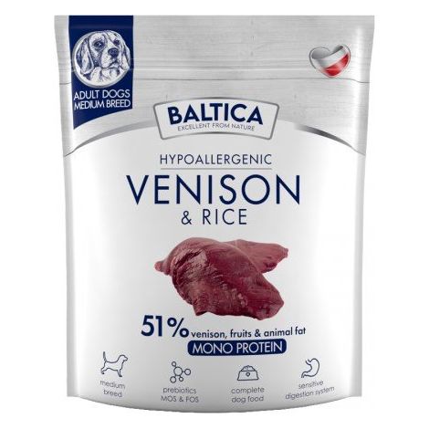 BALTICA NUTRACEUTIC Hypoallergénique Venaison et riz M 1 kg (1/2)