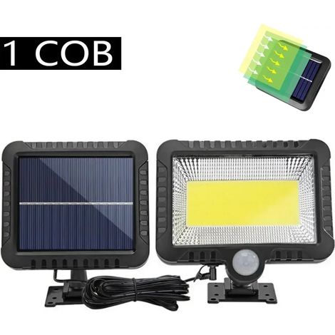 (1 COB) Applique murale solaire LED à 3 modes, étanche, avec détecteur de mouvement, idéale pour l'éclairage de jardin et de rue, compatible avec les appliques murales de sécurité pour garage. (1/5)