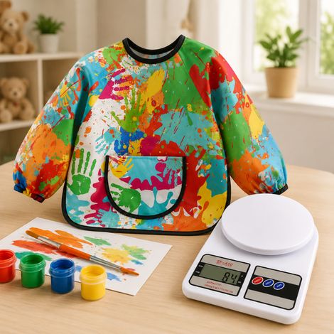 Set de utensilios de cocina (2 piezas): báscula digital de 10 kg y delantal protector impermeable (1/5)