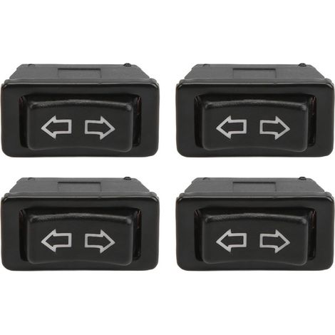 Elektrischer Fensterheberschalter – 5-polig – 12 V/24 V Gleichstrom – 20 A – Grüne Kontrollleuchte – Universell für Pkw – 4 Stück (1/5)