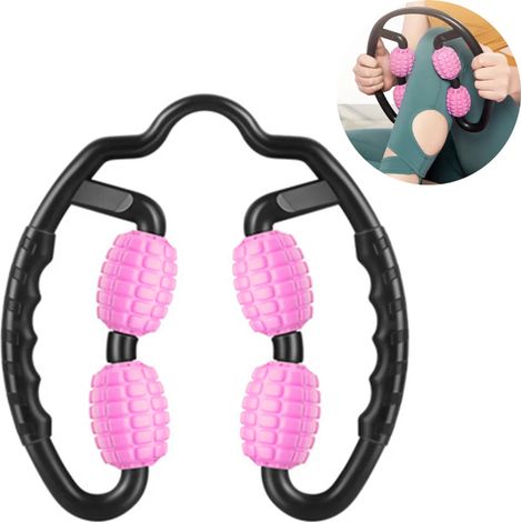 Rouleau de massage musculaire, outil de massage des fascias et de massage avec poignée pour auto-massage. Détend la nuque, les cuisses, les avant-bras, les mollets, les pieds et les jambes. Rouleau de (1/5)