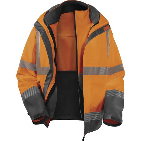PARKA DE PLUIE HAUTE VISIBILITÉ POLYESTER RIPSTOP - IMPER-RESPIRANT DELTA PLUS - TRACKOR   54/56 (XL) (1/3)