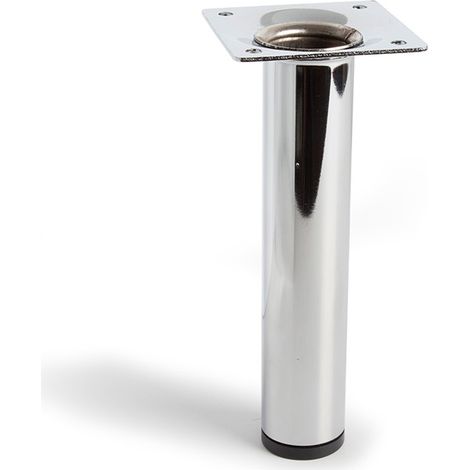 Pied cylindrique en acier d'une hauteur de 150 mm et finition chrome brillant. Dimensions: 30x30x150 mm - talla