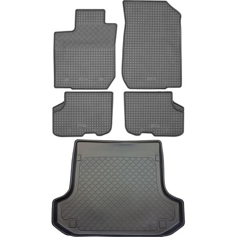 Set di tappetini in gomma per auto e tappetino per bagagliaio per Dacia Logan II MCV Kombi (5 porte) dal 09.2013 (1/5)