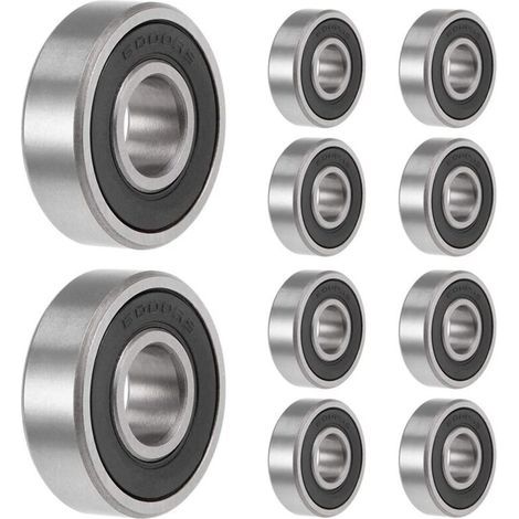 10 pcs 6000-2RS Deep Groove Ball Bearings Rubber Sealed 10x26x8mm Deep Groove Ball Bearing 6000-2RS (1/5)