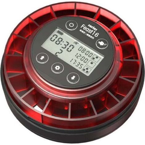 Automatic Aquarium Fish Feeder, Automatic Food Dispenser with Timer, Rechargeable Timer, with USB Cable, LCD Display-TREETALK (1/4)