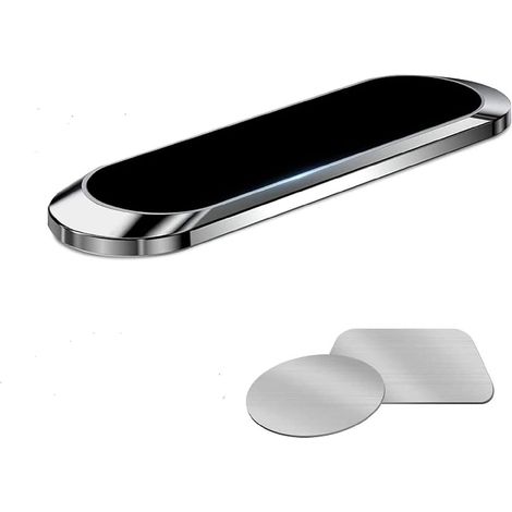 Support magnétique universel pour téléphone de voiture, compatible avec iPhone 12, 11 Pro, XS Max, XR, X, 8 Plus, 7 Plus, Galaxy S10, S10+/S9/S9+ et autres (gris)