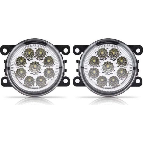 UlisemFendinebbia Ranger,Fendinebbia Ranger,Luci diurne rotonde,Fendinebbia+Smart+450,Luci diurne a LED Fiat DRL Fendinebbia per auto,Fendinebbia,9 LED Fendinebbia anteriori rotondi per auto DRL Luci  (1/4)
