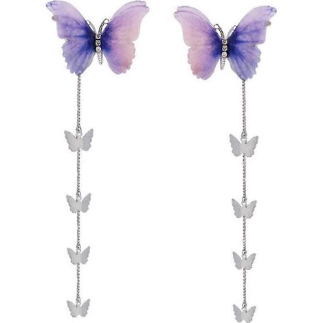 1 paire de pinces à cheveux à pompons, motif papillons 3D, accessoires pour cheveux (1/3)