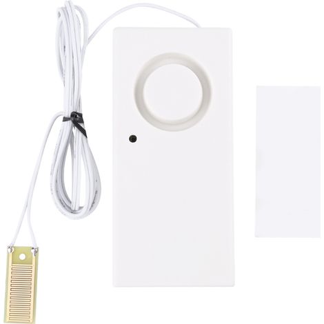 Ortviai Détecteur de fuite d’eau avec alarme sonore 120 dB – capteur or pour eau potable, réservoir, aquarium, cuisine